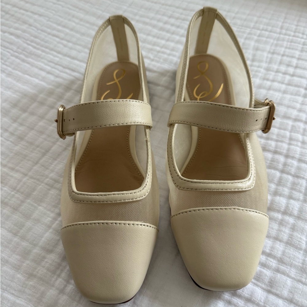 Sam Edelman Cream Mary Jane Flats
